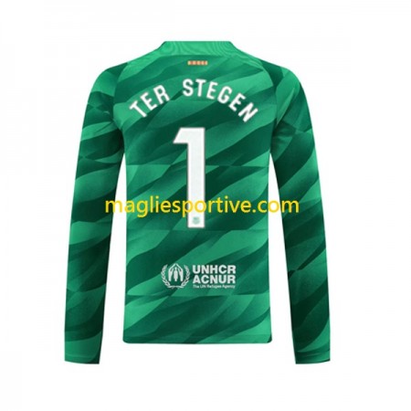 Completo Calcio Barcellona Ter Stegen 1 Portiere Divisa Prima 2023-2024 ML